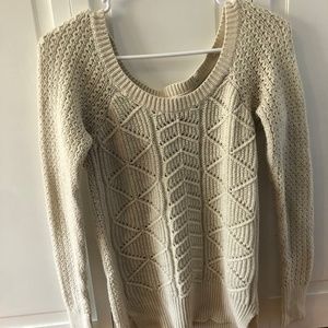 White knit sweater